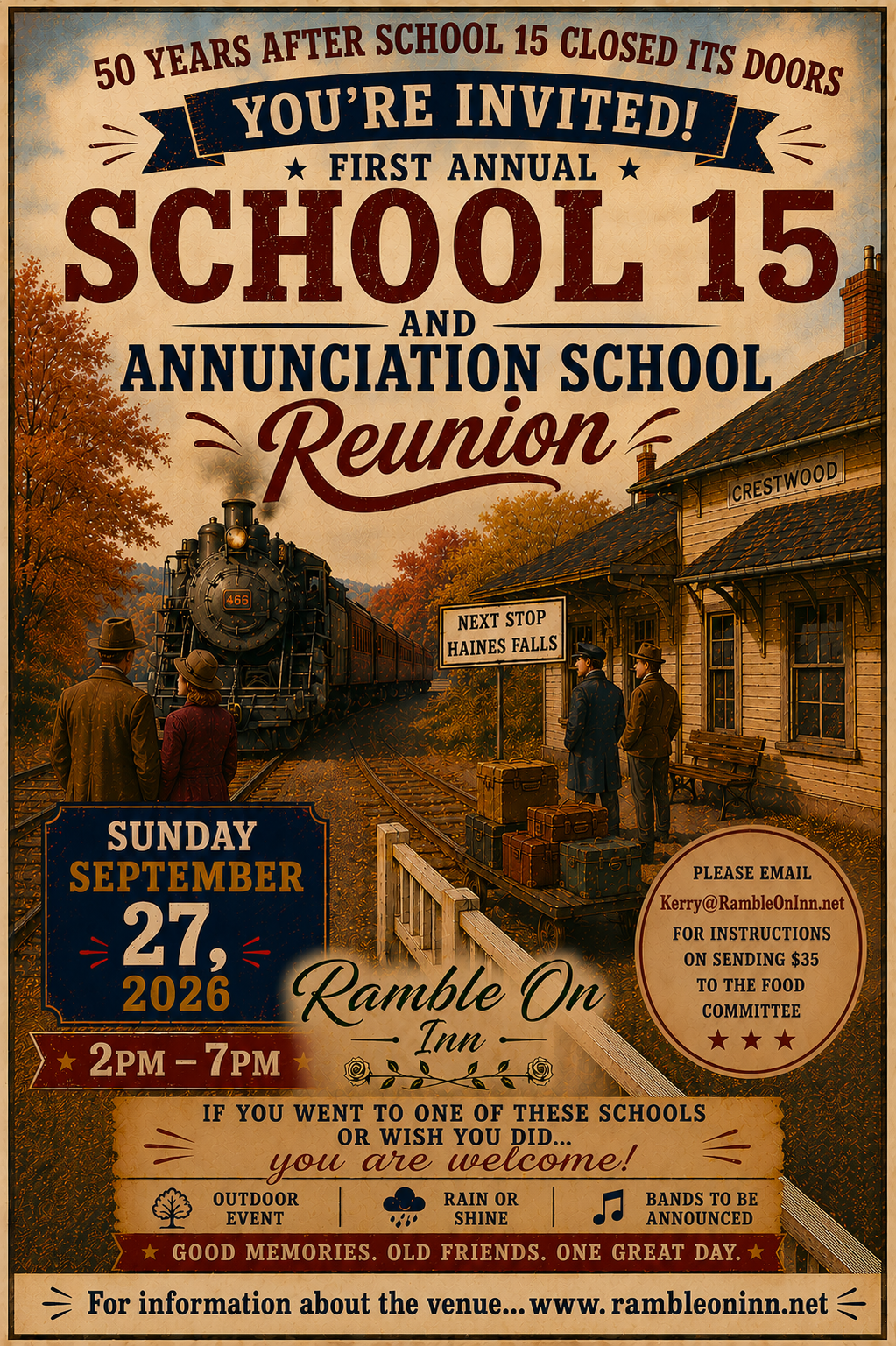 First Annual School 15 and Annunciation School Reunion — Sunday September 27, 2026